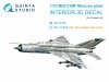 Quinta Studio QD72256 MiG-21MF (Moscow plant) 3D-Printed & coloured Interior on decal paper (Eduard) 1/72